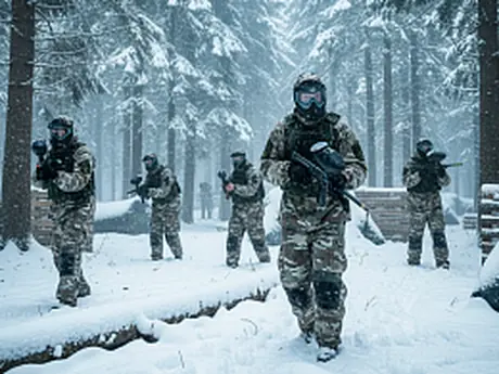 Игра в пейнтбол на базе отдыха «Усадьба»